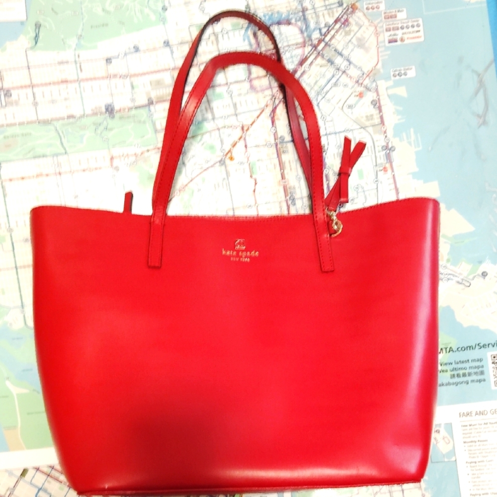 Kate Spade Vibrant Red Tote Bag *Check Video For Size*